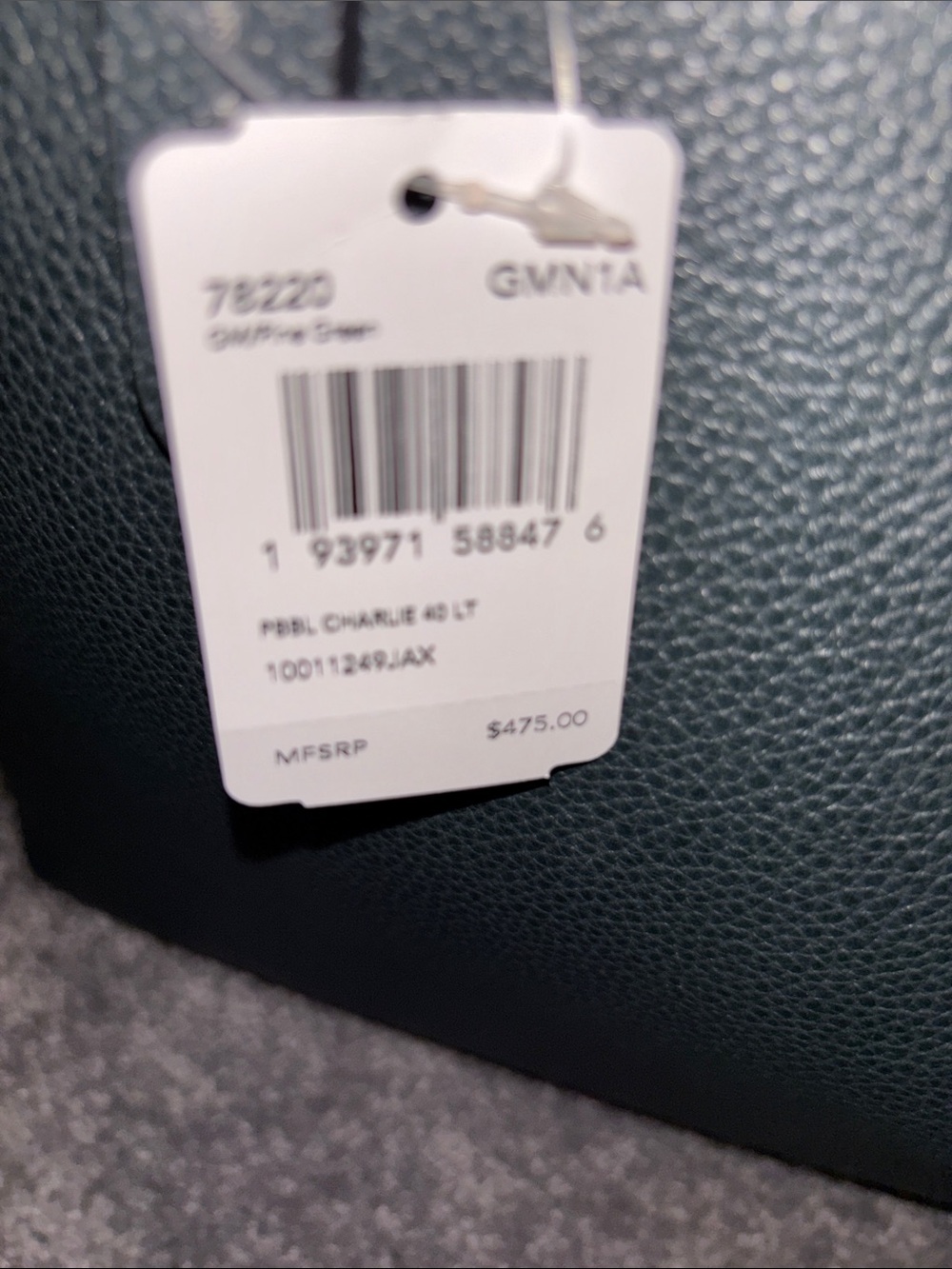 Coach Pebbled Leather Tote in Forest Green - Picture 4 of 10